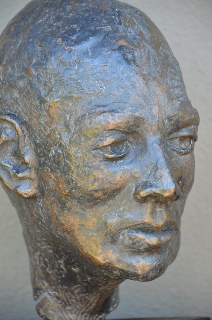E d m o n d  (detail) 
 2015 cast bronze, patina, wood base 
 (18 x 12 x 14 inch)